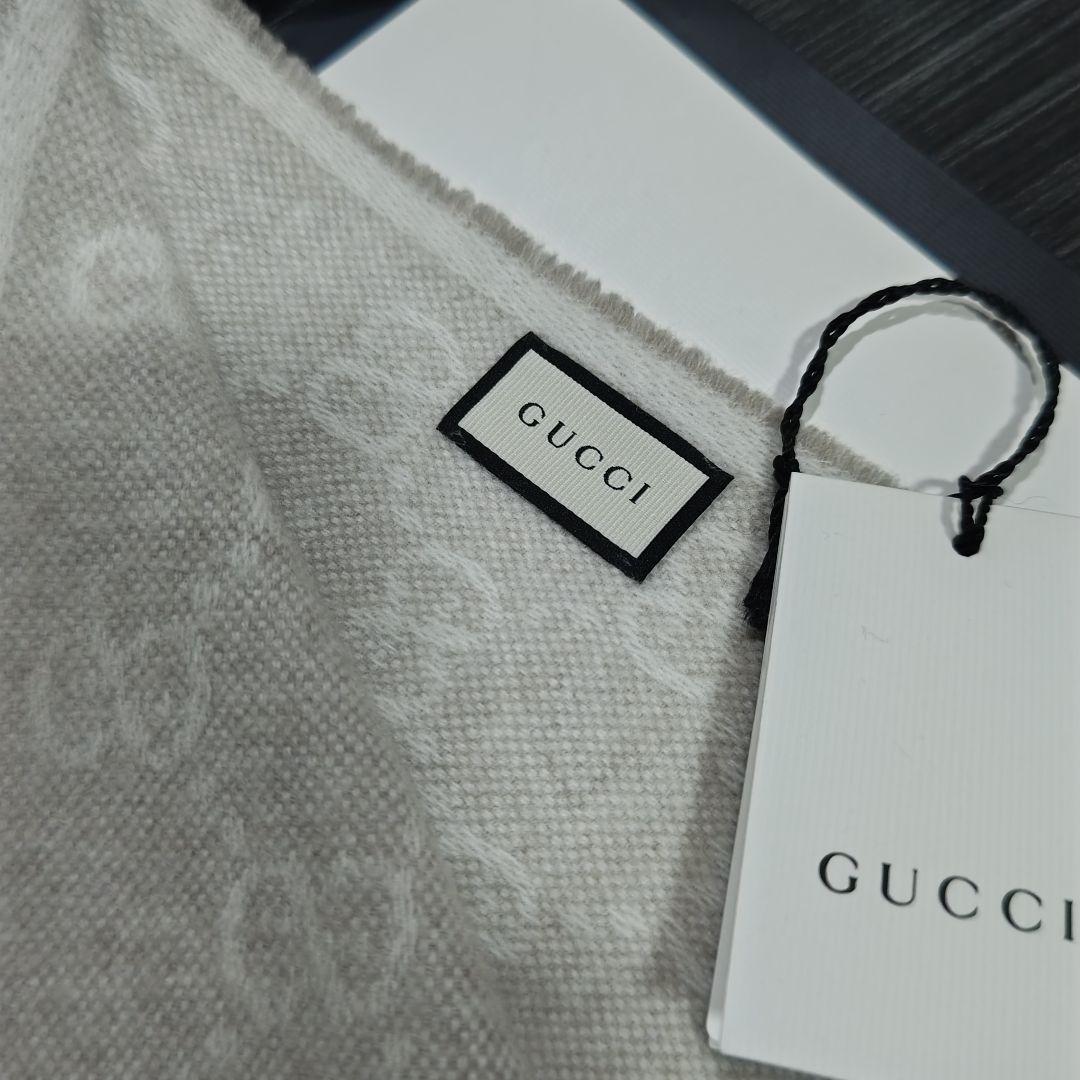 ❤美品箱付き❤GUCCI マフラー ストール ショール スカーフ❤ホワイト❤