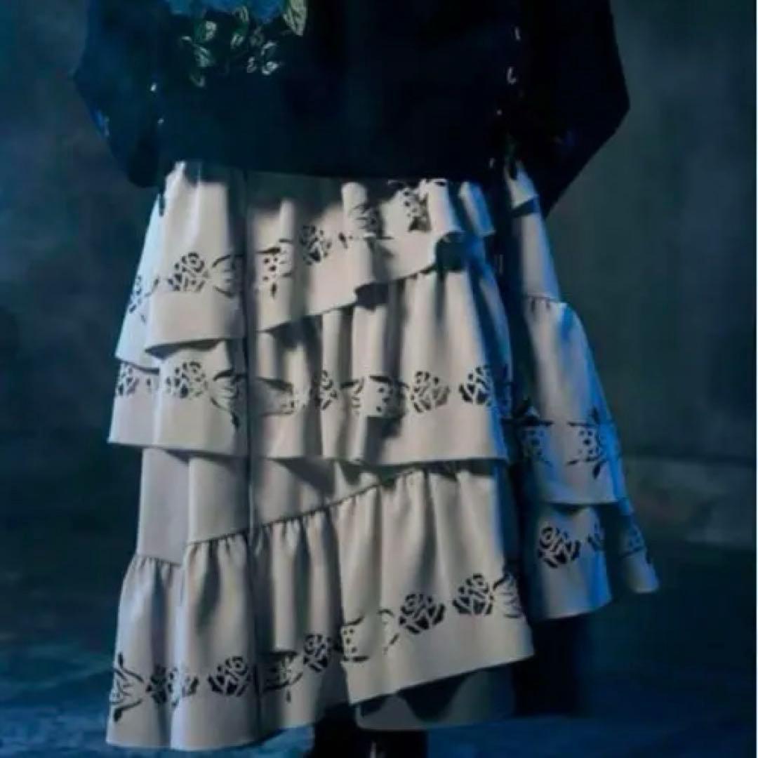 【Ado×HARE】レーザーカットティアードスカート　FREE