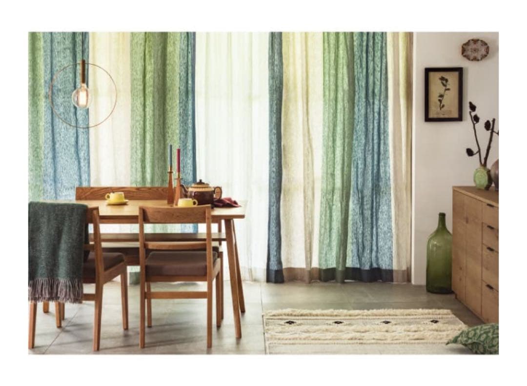 MODITE ドレープカーテン モスグリーン 242x189cm