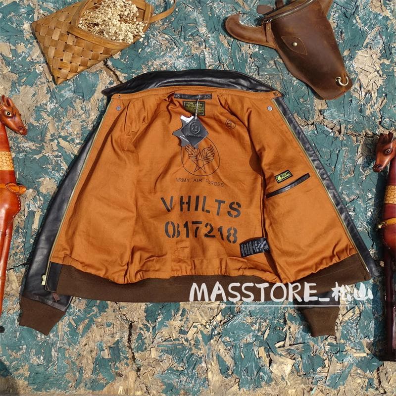 美品 TYPE A2フライトジャケット馬革 茶芯 レザージャケットS-5XL