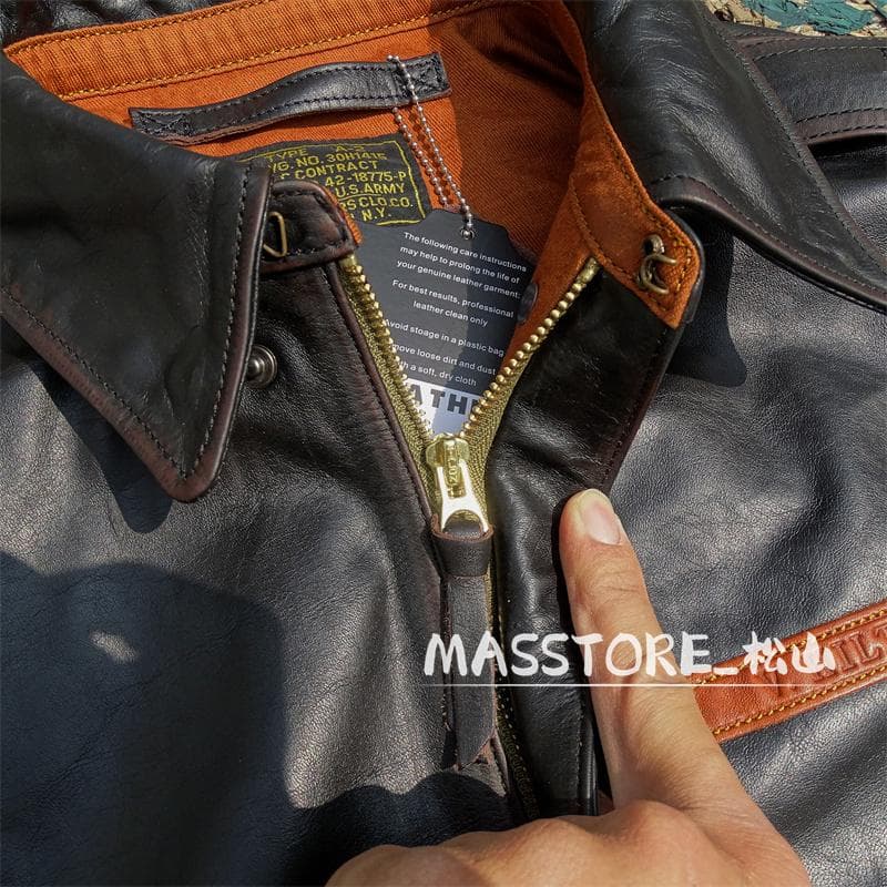 美品 TYPE A2フライトジャケット馬革 茶芯 レザージャケットS-5XL