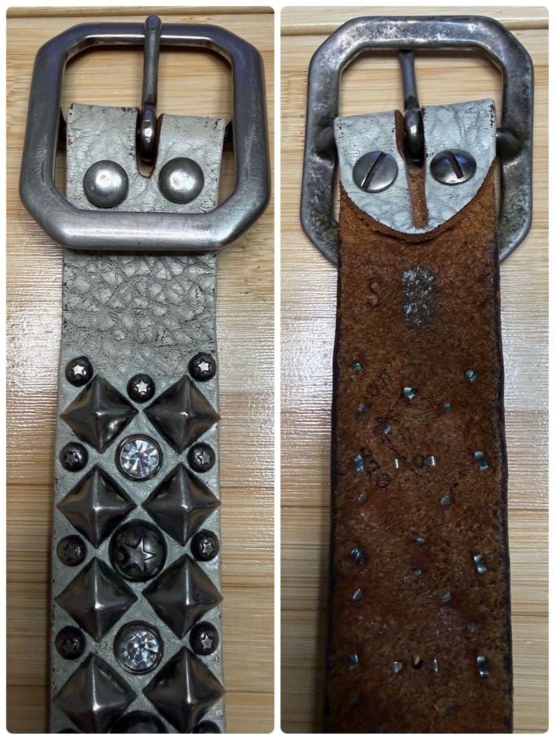 120周年記念⭐️オールドスタッズ⭐️シルバーピラミッドスタッズ＆クリアストーン⭐️S