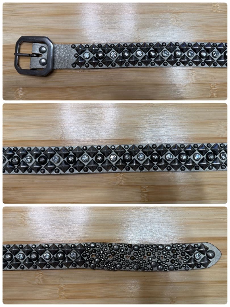 120周年記念⭐️オールドスタッズ⭐️シルバーピラミッドスタッズ＆クリアストーン⭐️S