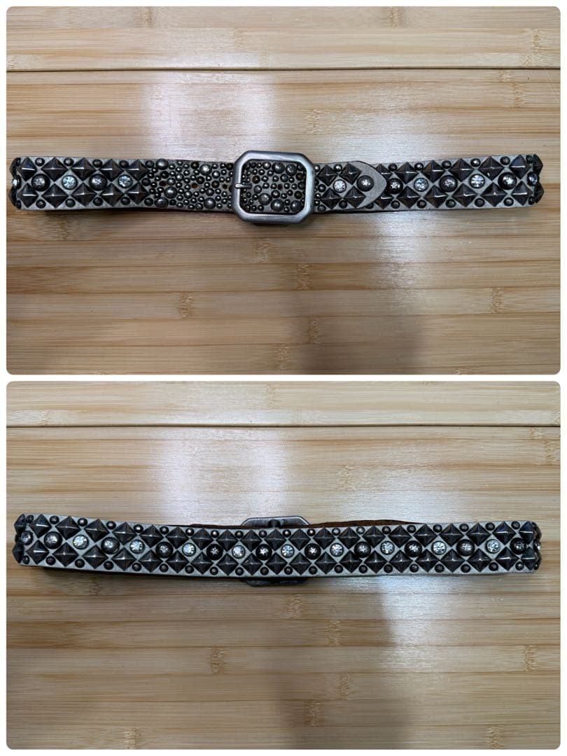 120周年記念⭐️オールドスタッズ⭐️シルバーピラミッドスタッズ＆クリアストーン⭐️S