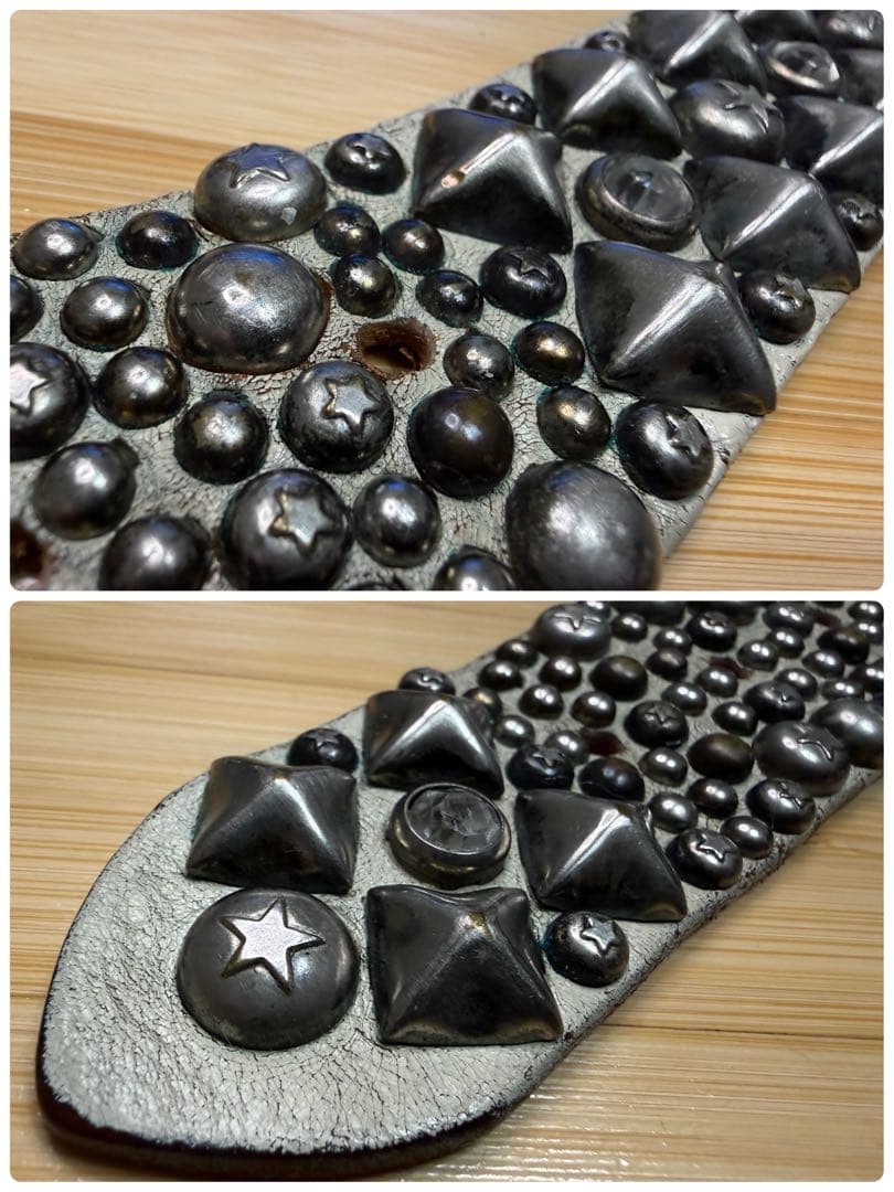 120周年記念⭐️オールドスタッズ⭐️シルバーピラミッドスタッズ＆クリアストーン⭐️S