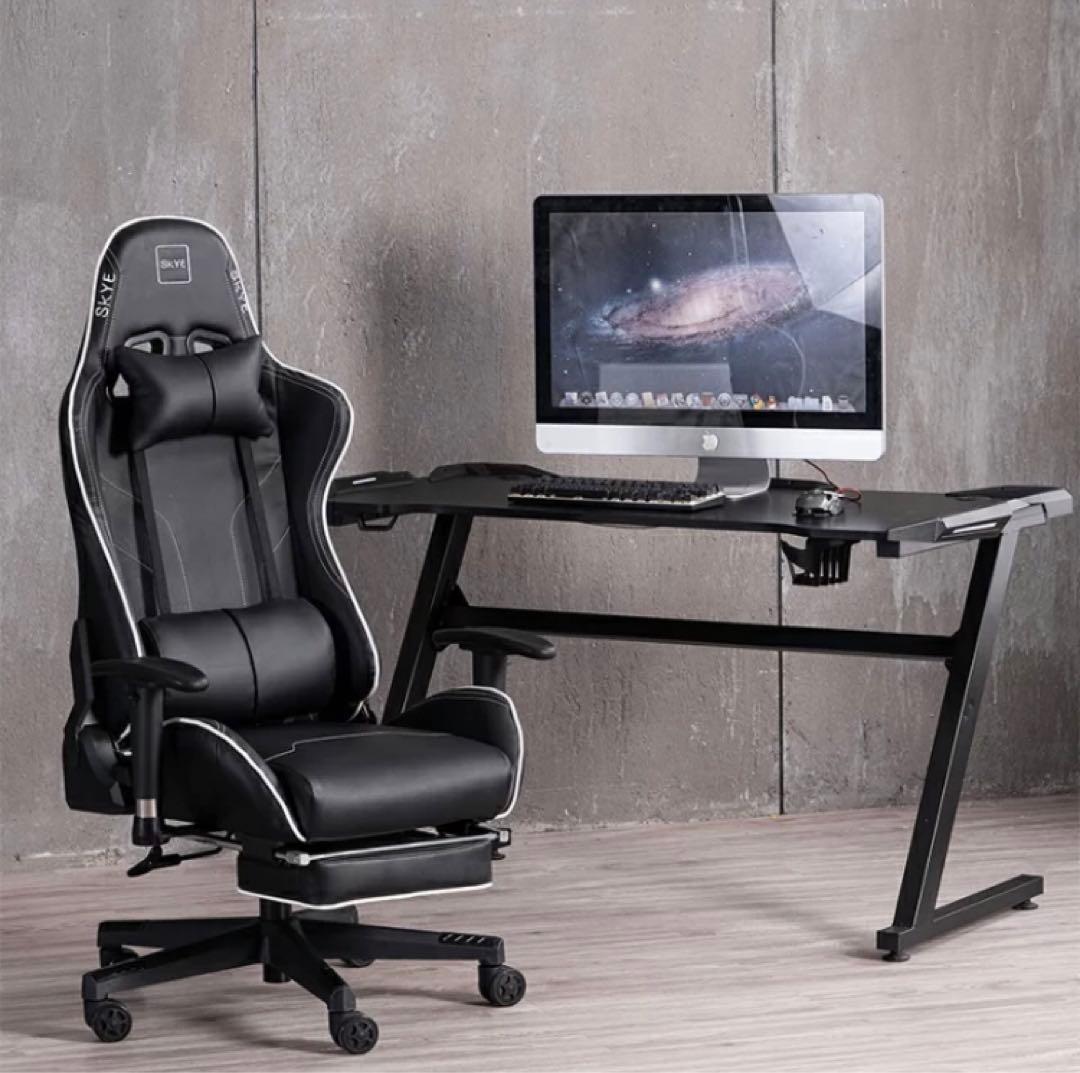 SKYE オフィスチェア ゲーミングチェア(ブラック)