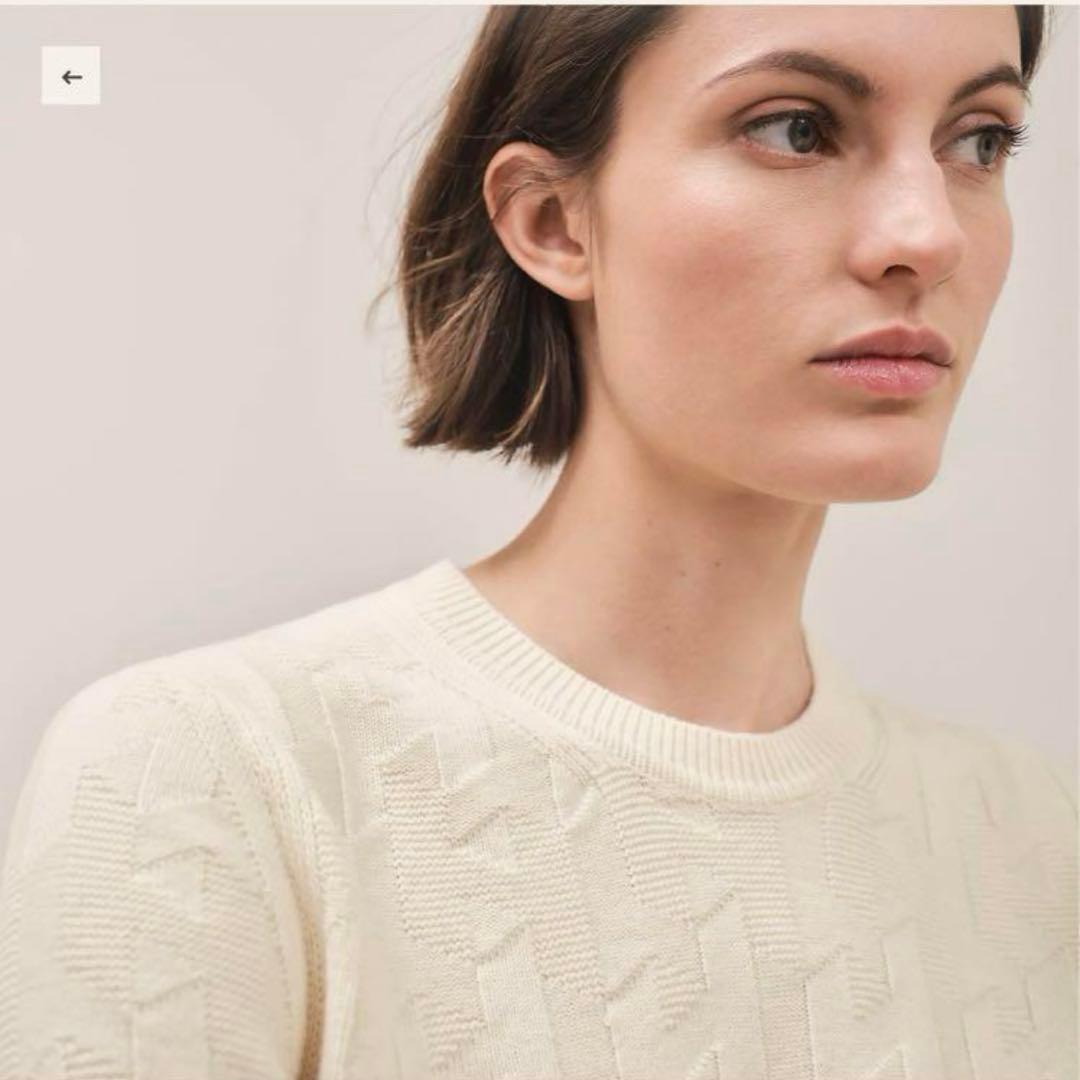 新品未使用　エルメス　ロングスリーブニットHモチーフ　40