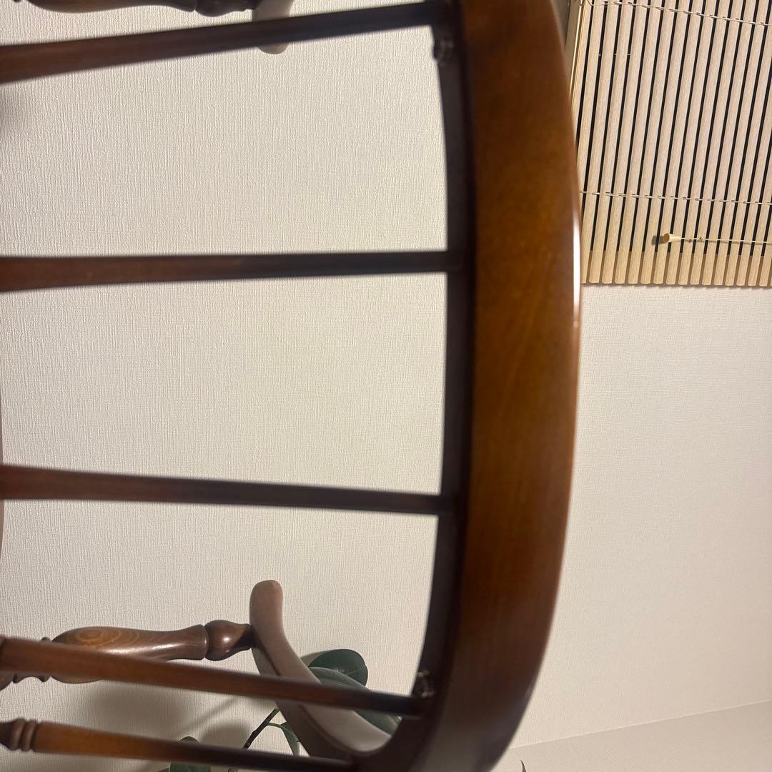 飛騨産業チェア　柄クッション付き