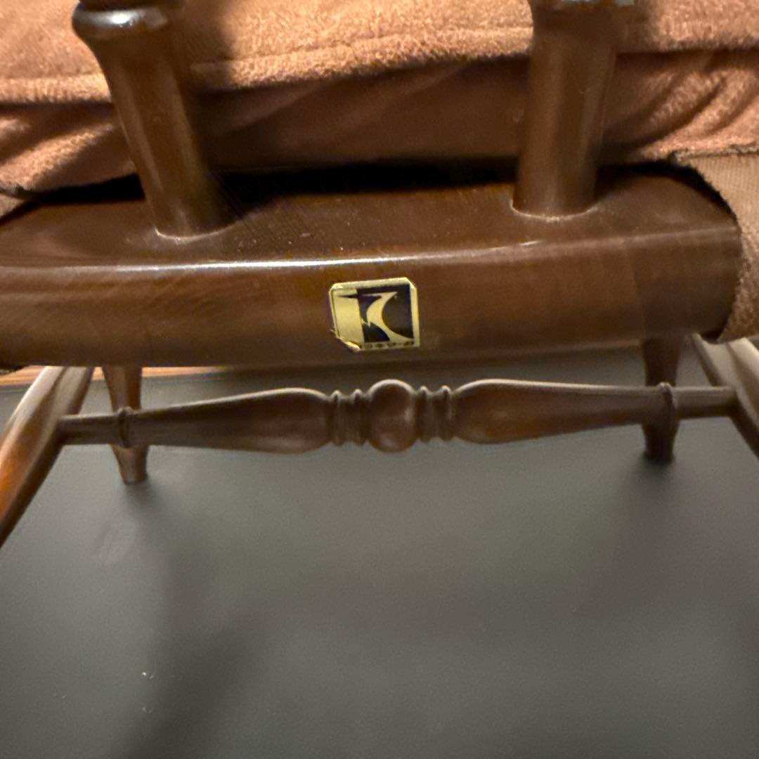 飛騨産業チェア　柄クッション付き