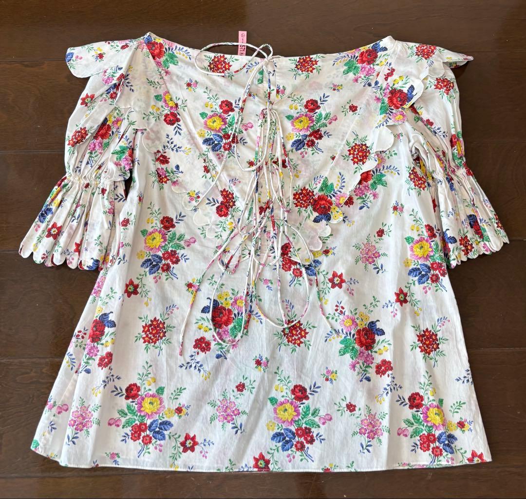 Horror Vacui drawerフラワープリント シャツ ブラウス