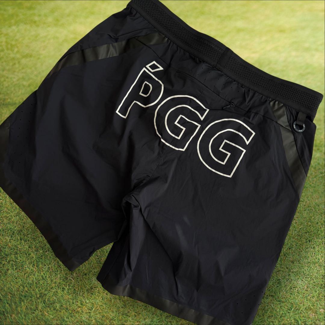 美品　現行モデル　パーリーゲイツ　PGG ハーフパンツ　短パン　濃紺　黒　5 L