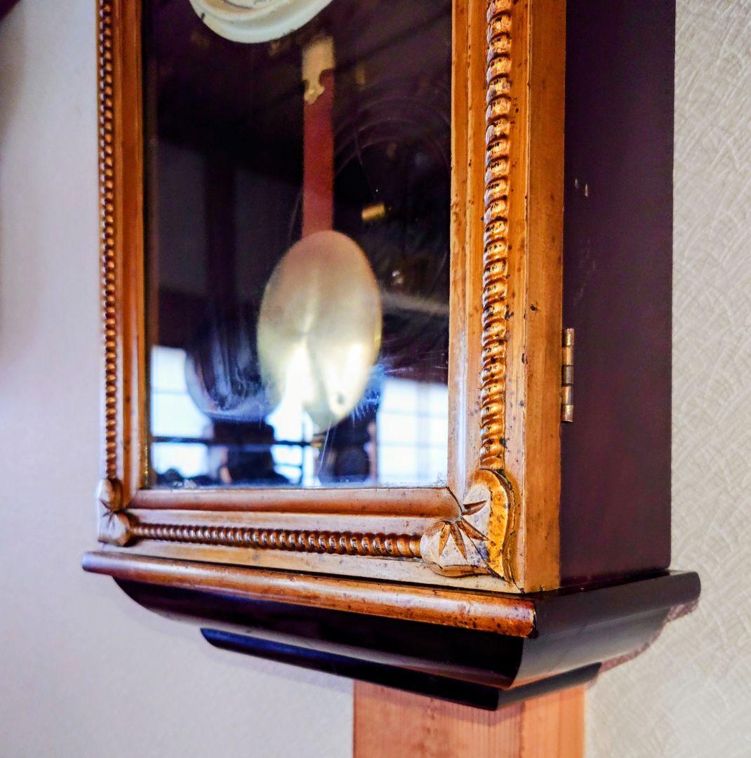 〈完動・美品〉精工舎　彫装飾Ｒ形ゼンマイ振り子掛け時計