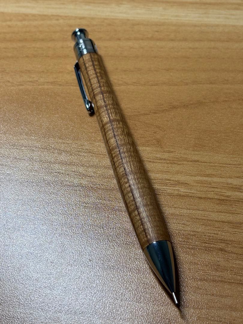 工房楔　欅の杢　固定式口金&スライドパイプ口金付き　アルミパイプ