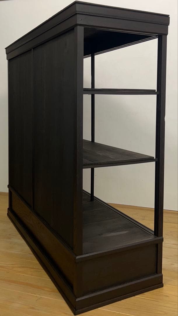 収納棚　ディスプレイ　大型　木製　M080　古道具　ビンテージ　アンティーク