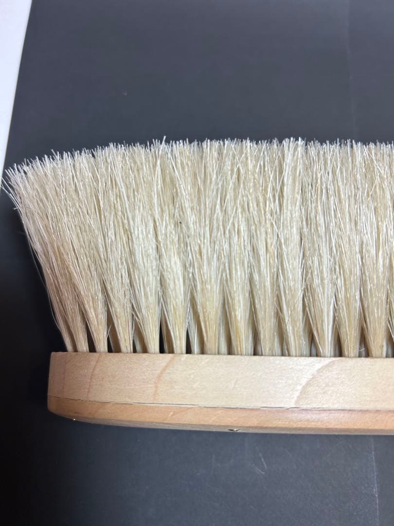 美品　ブラシの平野　洋服ブラシ　手植え水雷型　馬毛100%