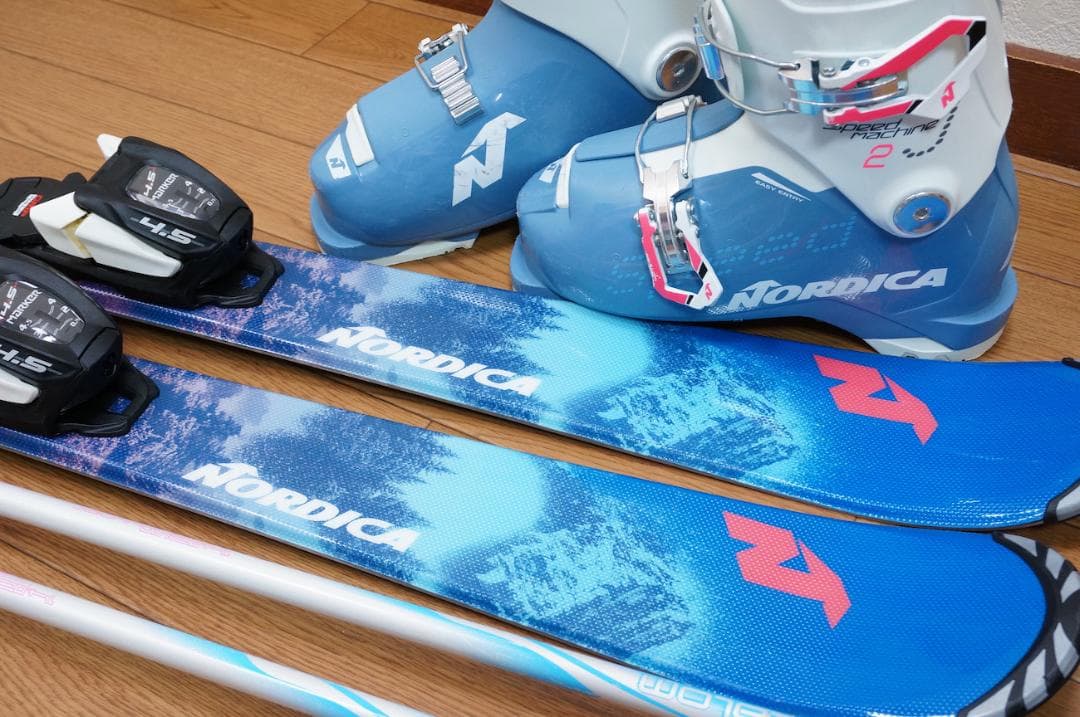 メンテ済 110cm 靴20.5cm NORDICA スキーセット 美品