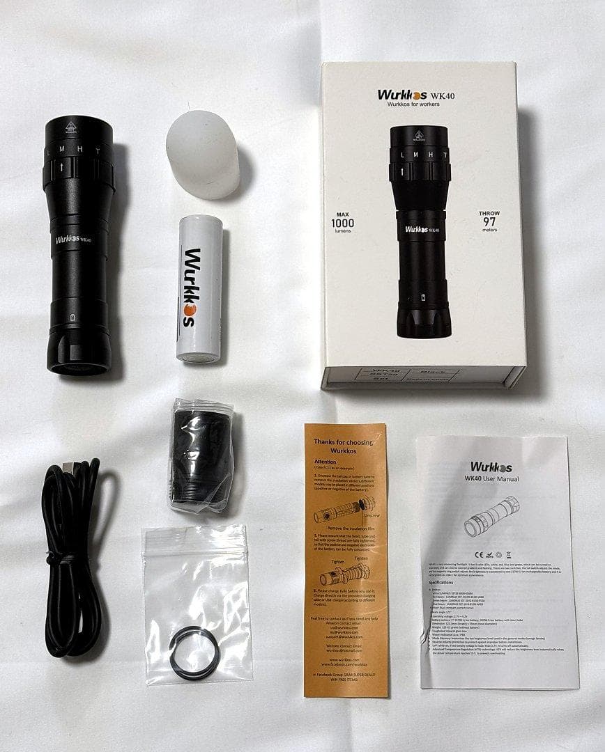 LEDフラッシュライト Wurkkos WK40 RGB多色ライト