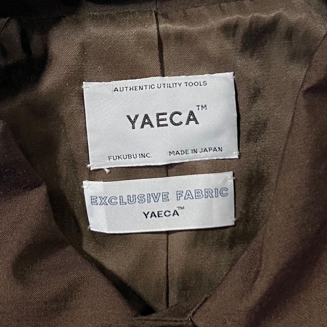 美品 YAECA ヤエカ ステンカラーコート ブラウン ロング ウール M