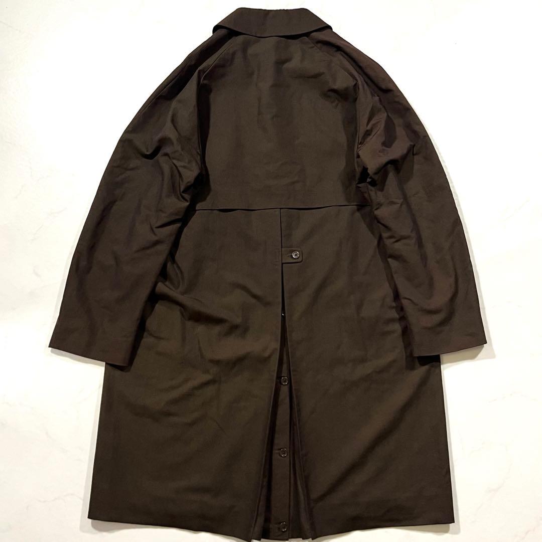 美品 YAECA ヤエカ ステンカラーコート ブラウン ロング ウール M