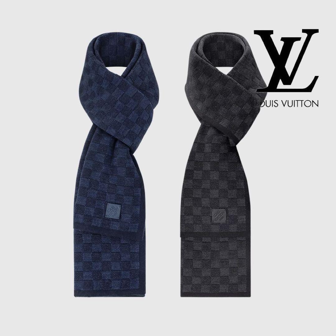 専用！新品箱紙袋付❗️LVロゴマフラー✨ヴィトンマフラー❗️ヴィトン　マフラー