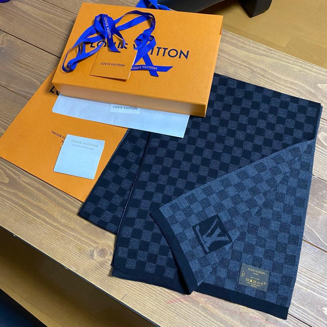 専用！新品箱紙袋付❗️LVロゴマフラー✨ヴィトンマフラー❗️ヴィトン　マフラー