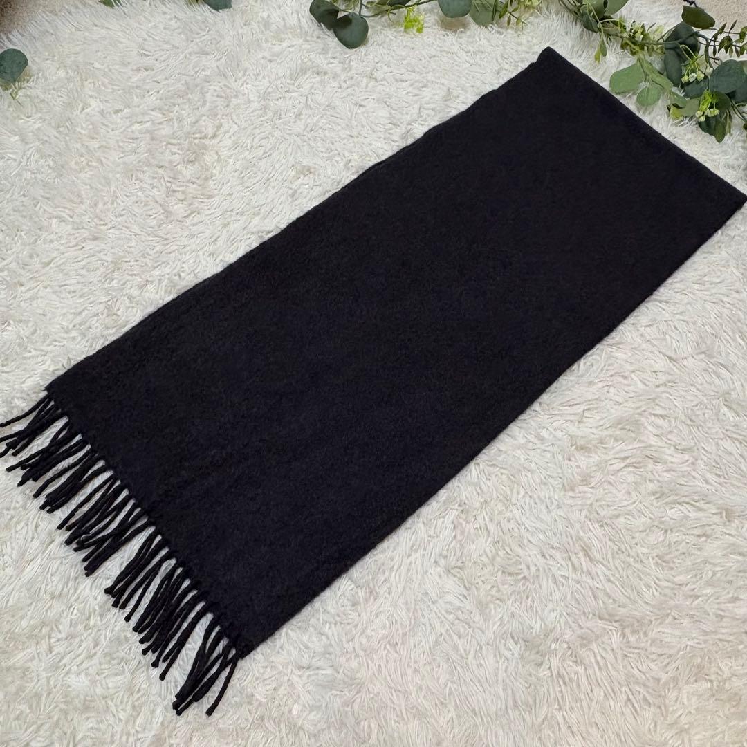 美品★PIACENZA カシミヤ100 マフラー チャコールグレー