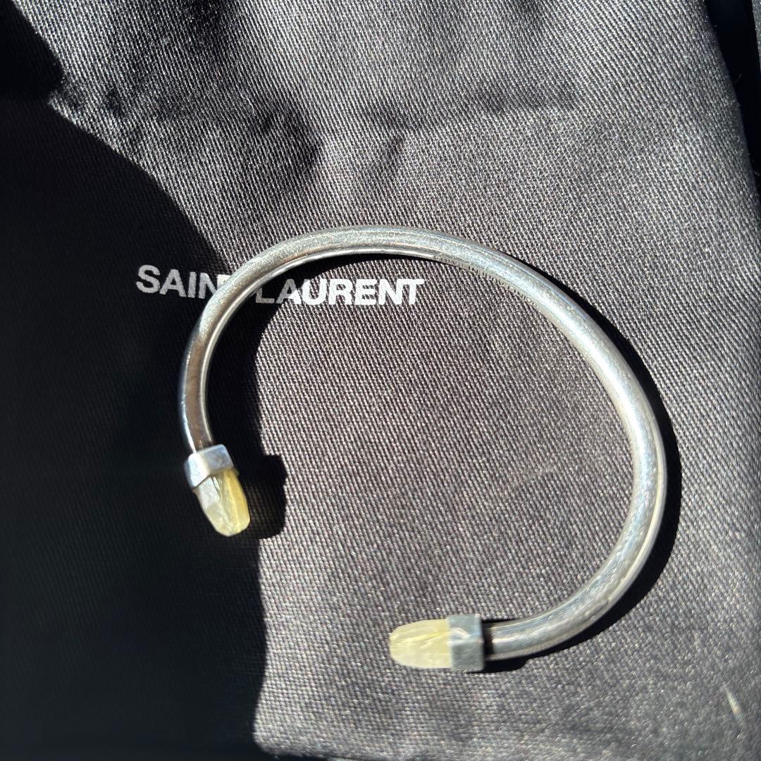 SAINT LAURENT シルバーオープンバングル
