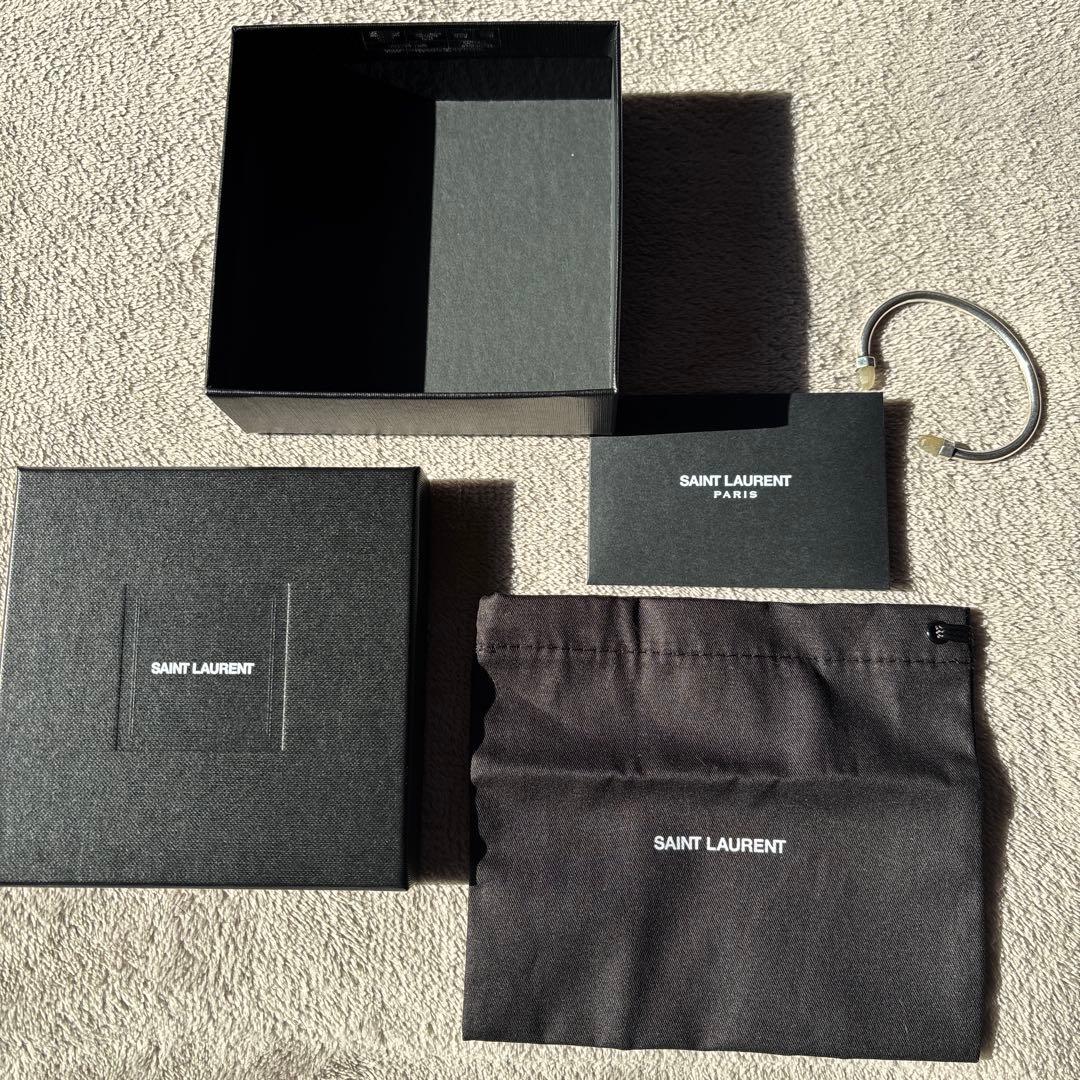 SAINT LAURENT シルバーオープンバングル