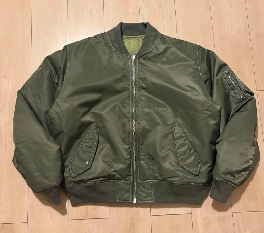 美品　stussyMA-1ジャケット Lサイズ