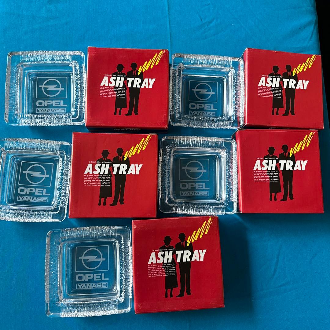 石塚硝子　シャルム灰皿中　OPEL YANASE ガラス灰皿 5個　長期保管品