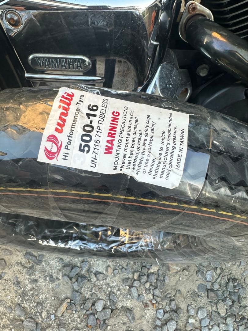 ドラッグスター400 16インチ　UNILLI タイヤホイールセット売り