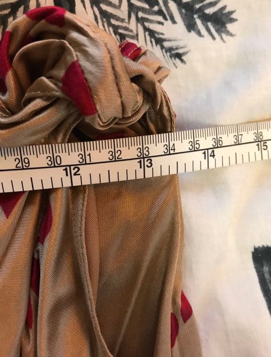 d*7様 YSL リヴゴーシュ ★新品 ゴールドに赤いハートのストレッチギャザー