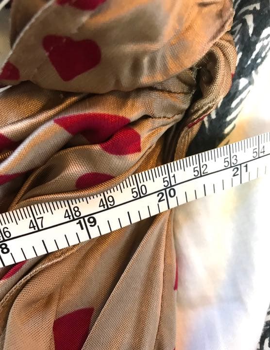 d*7様 YSL リヴゴーシュ ★新品 ゴールドに赤いハートのストレッチギャザー