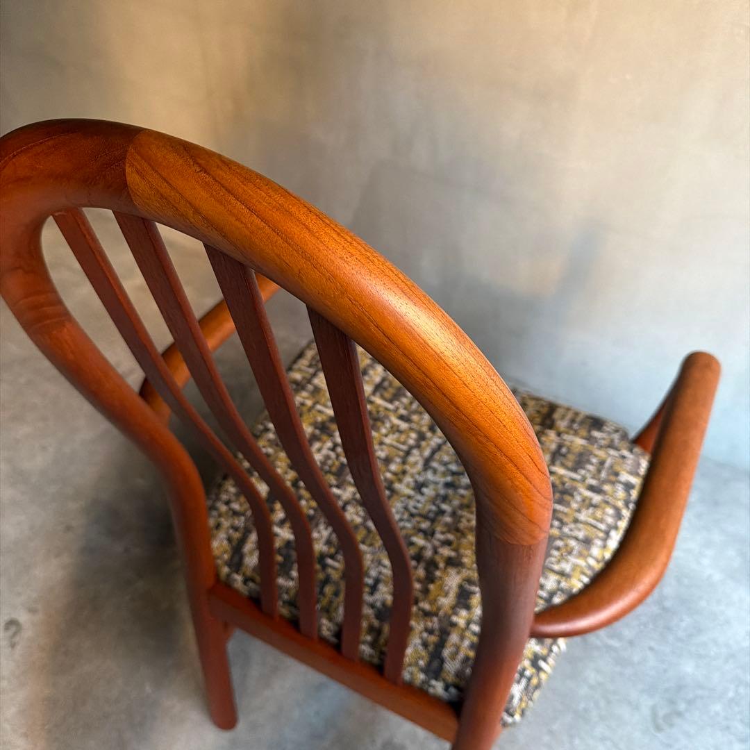 極美品　北欧　デンマーク　チーク無垢 ハイバックアームチェア　ヴィンテージ