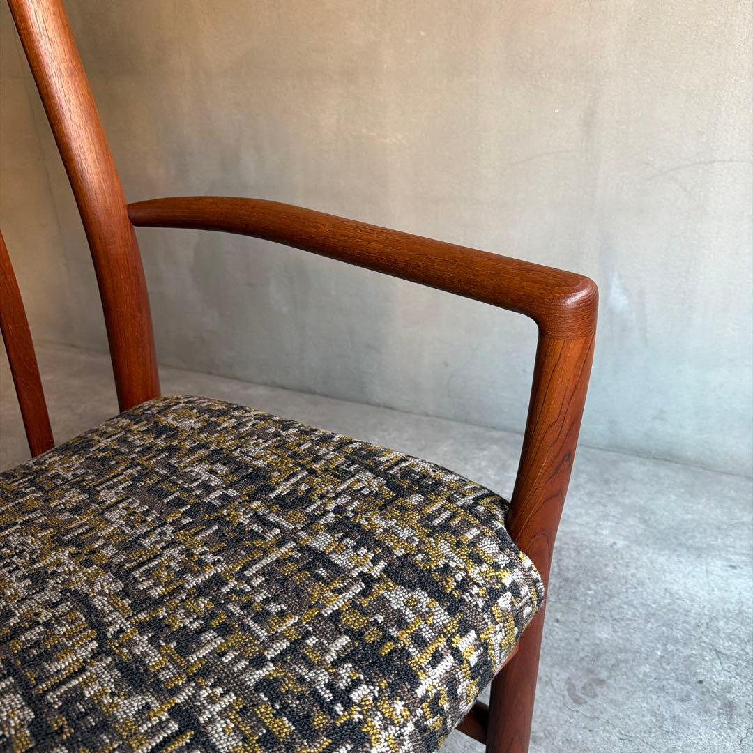 極美品　北欧　デンマーク　チーク無垢 ハイバックアームチェア　ヴィンテージ