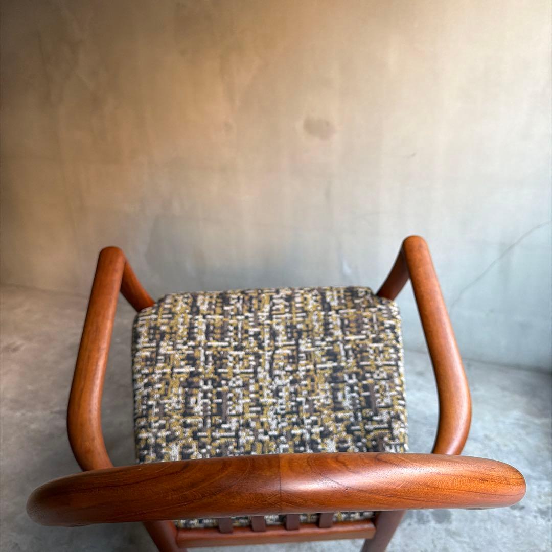 極美品　北欧　デンマーク　チーク無垢 ハイバックアームチェア　ヴィンテージ