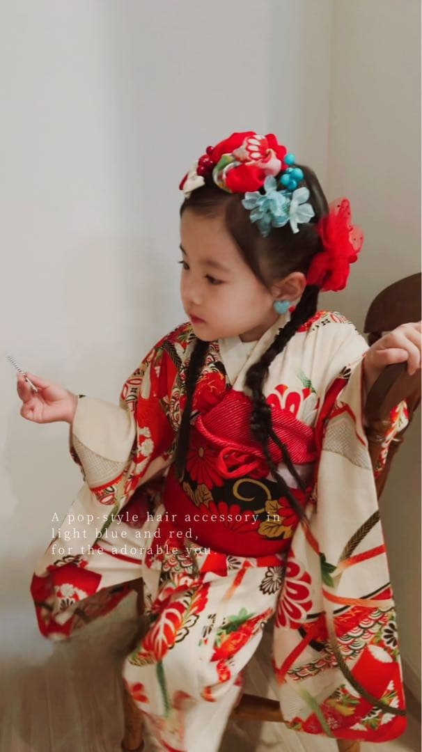 七五三　七五三髪飾り　ヘッドドレス　着物髪飾り　リメイク髪飾り　048