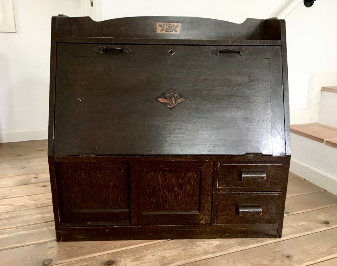 【 時代簿記机 】天然木 作業台 ☆☆ レトロアンティークビンテージ