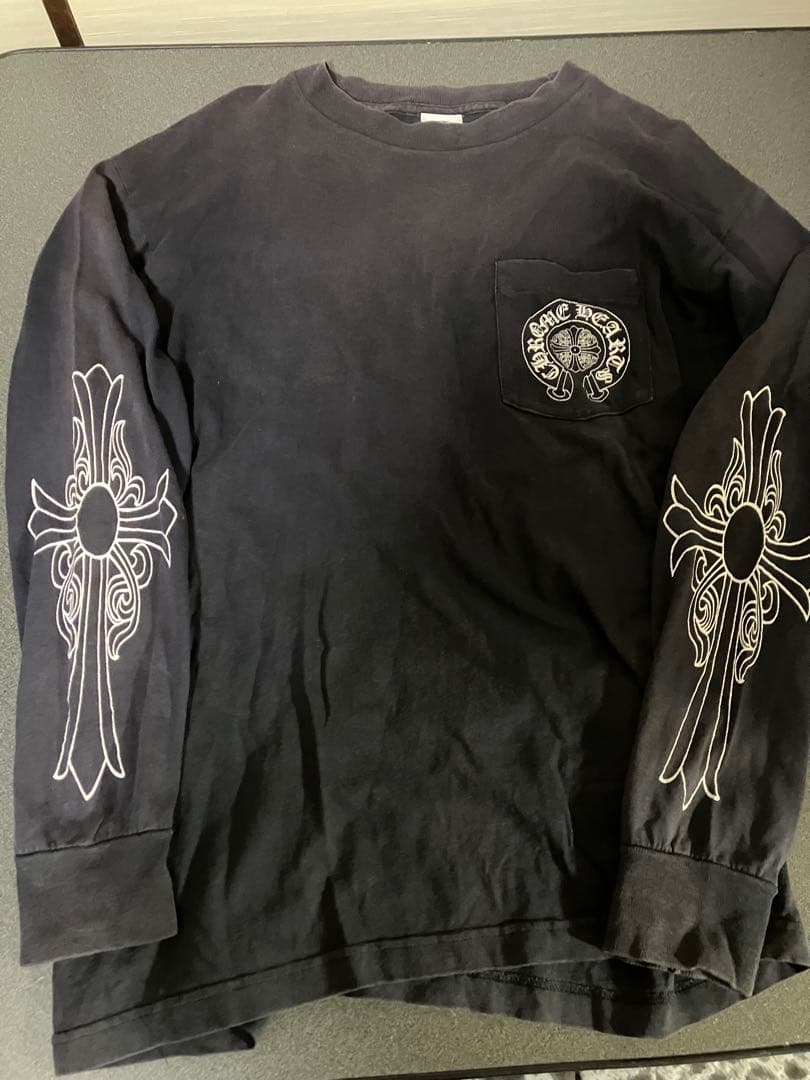 ヴィンテージ　クロムハーツ　ブラック　ロンT フローラル　ホースシュー　US M