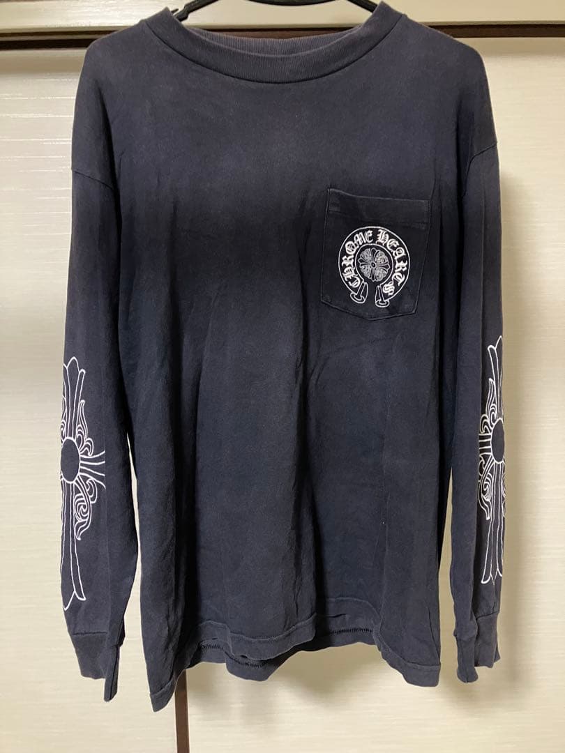 ヴィンテージ　クロムハーツ　ブラック　ロンT フローラル　ホースシュー　US M