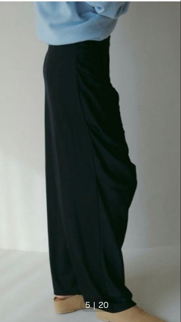 新品　ETRE TOKYO サイドランダムギャザーロングスカート　M