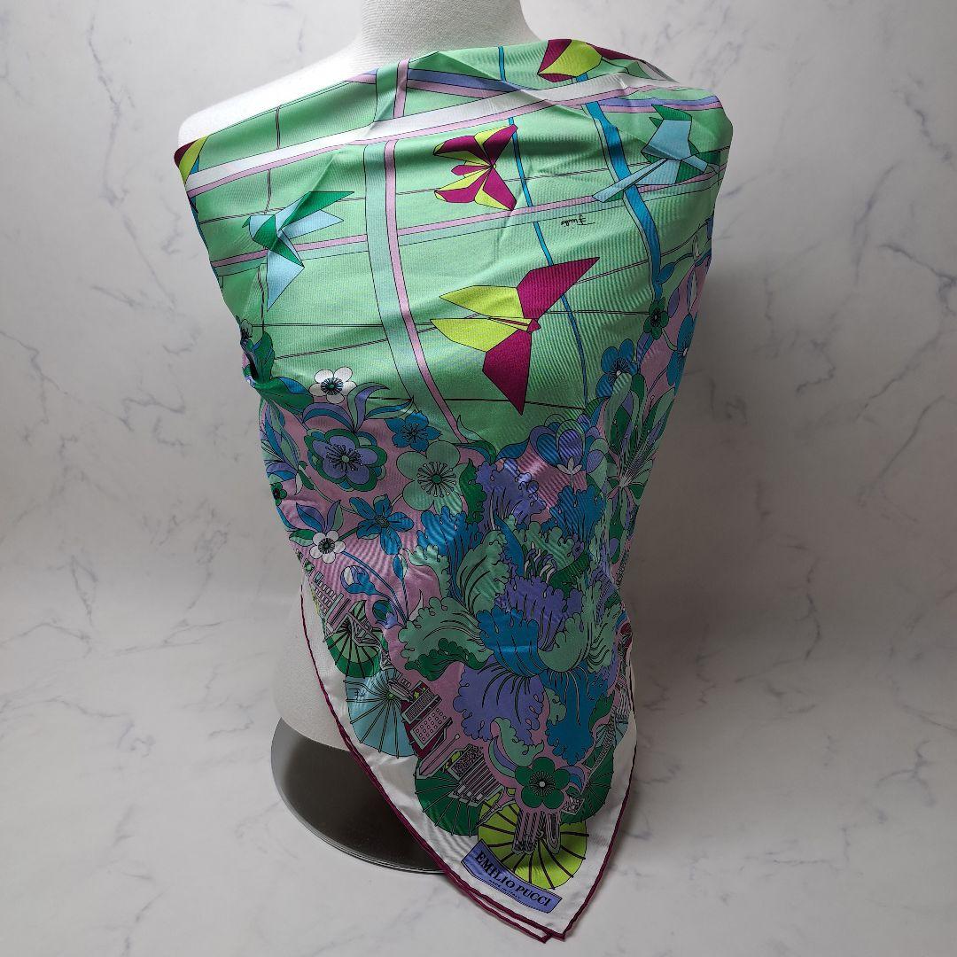 a*n様 20251223　エミリオプッチ　スカーフ　富士山　折り紙　鳥　蝶　花