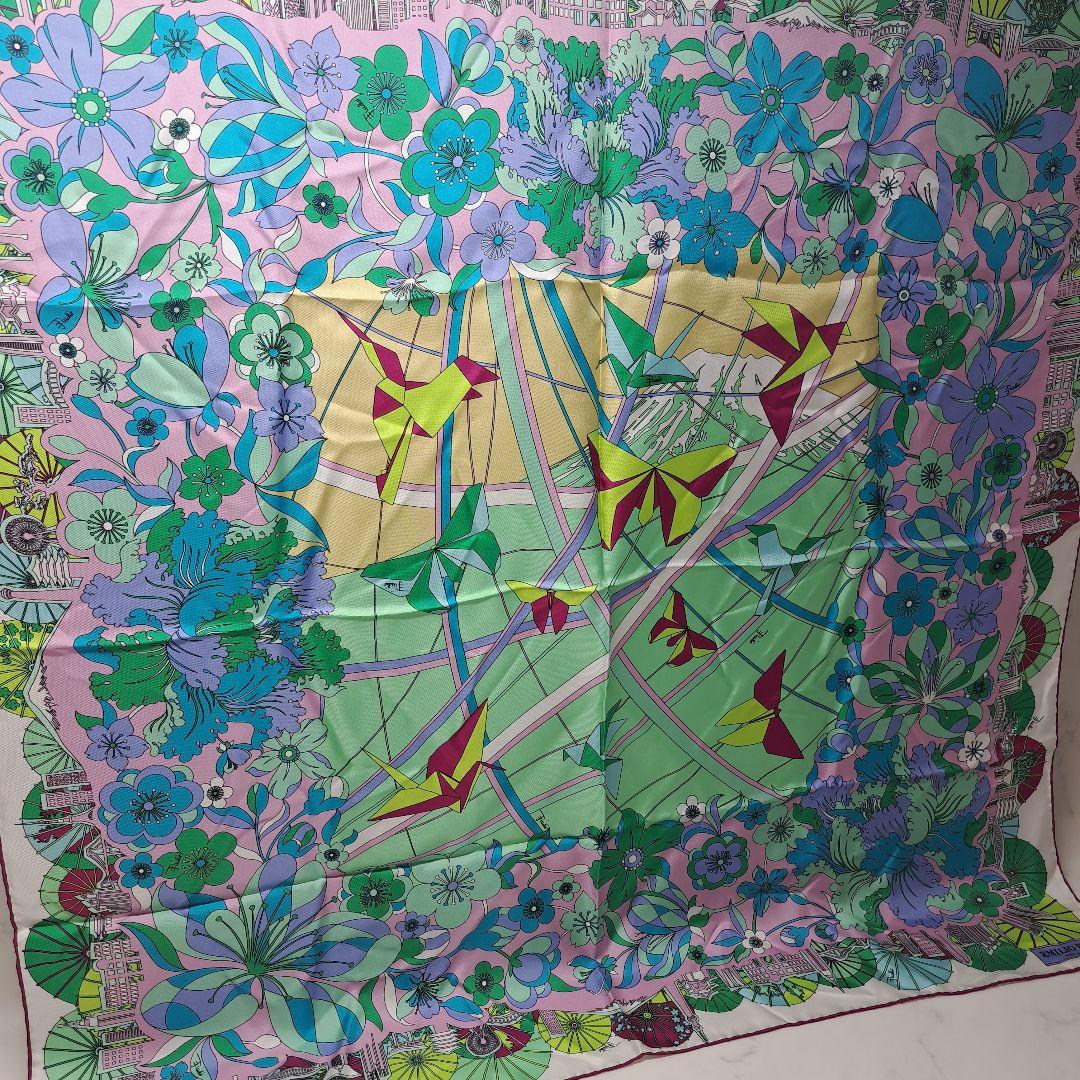 a*n様 20251223　エミリオプッチ　スカーフ　富士山　折り紙　鳥　蝶　花