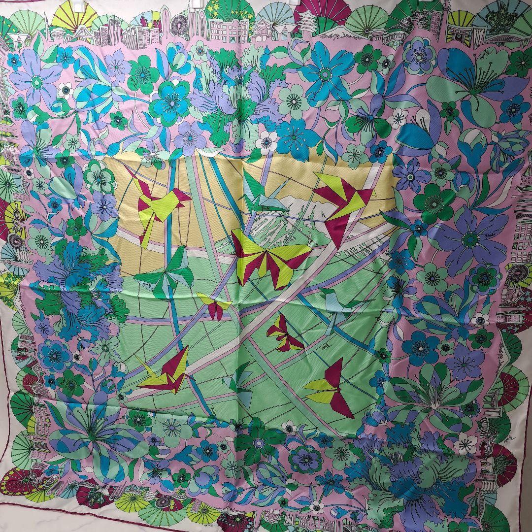 a*n様 20251223　エミリオプッチ　スカーフ　富士山　折り紙　鳥　蝶　花