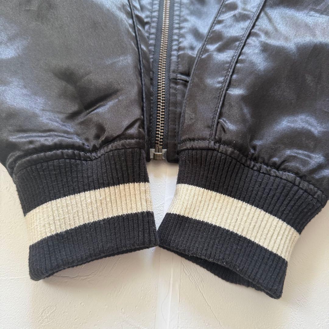 パープル＆イエロー 　虎スカジャン　リバーシブル　М