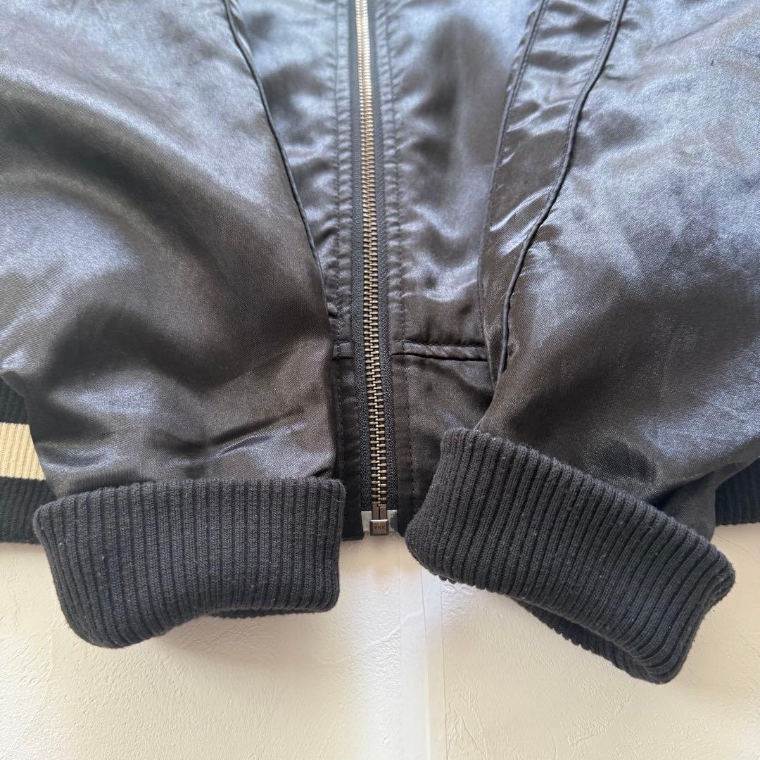 パープル＆イエロー 　虎スカジャン　リバーシブル　М