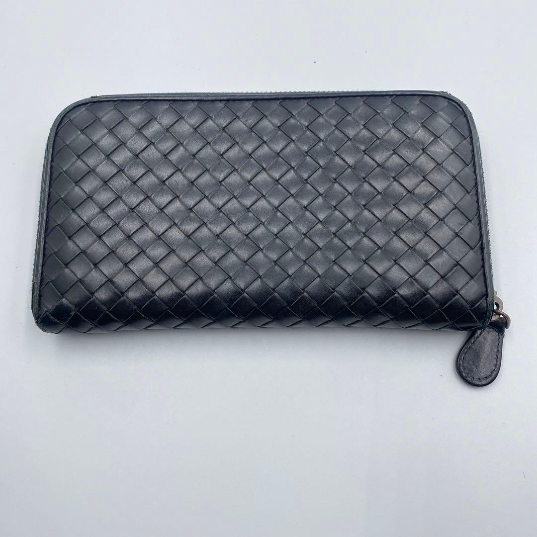 美品　Bottega Veneta ボッテガヴェネタ　長財布　黒　編み込み