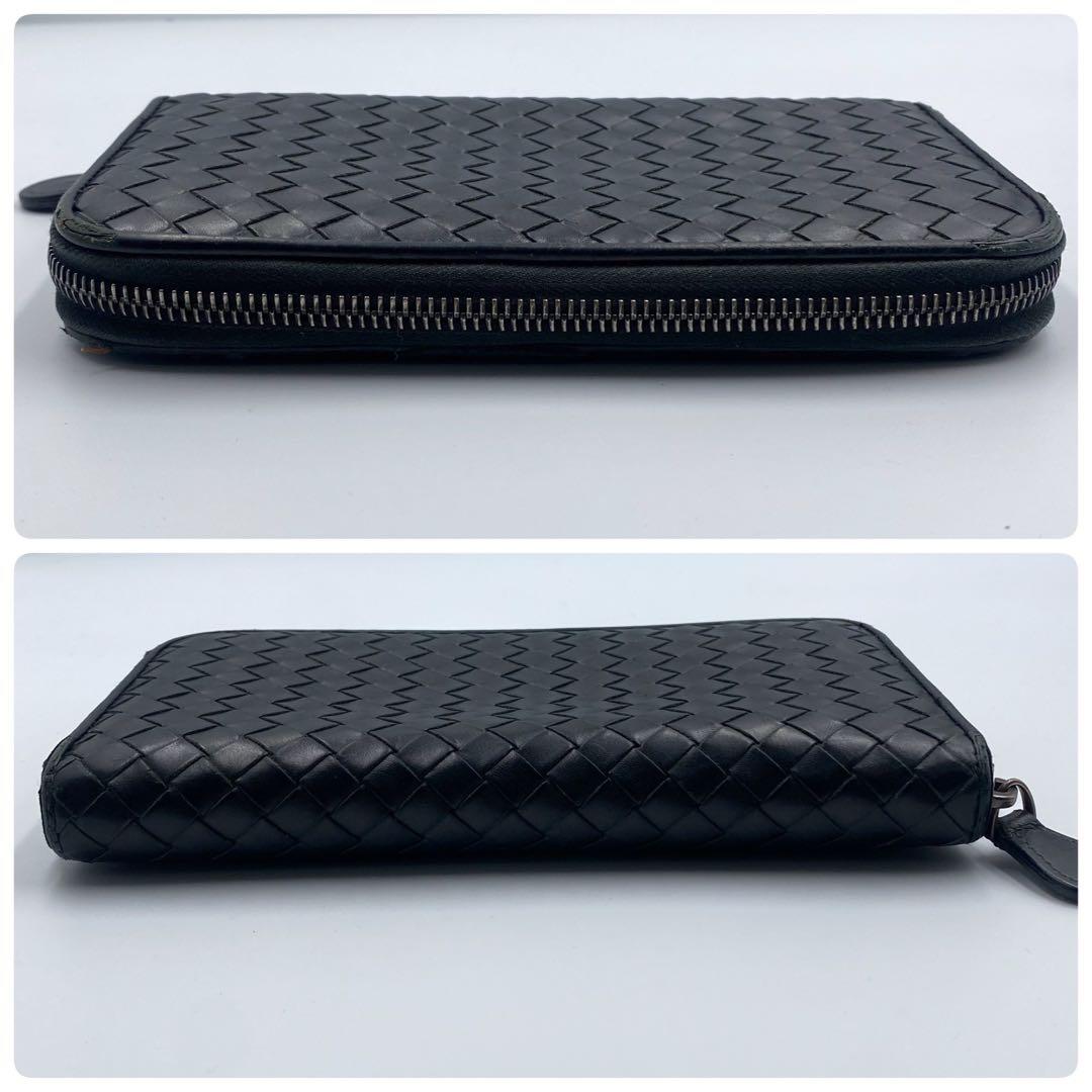 美品　Bottega Veneta ボッテガヴェネタ　長財布　黒　編み込み