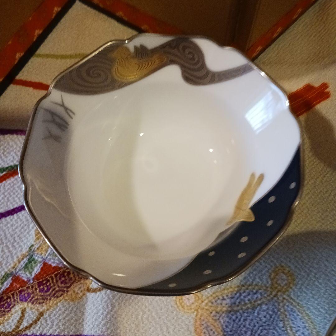 ノリタケボーンチャイナ あやみなも冬 雪見銀彩絵変深小鉢揃 HOYA ２箱