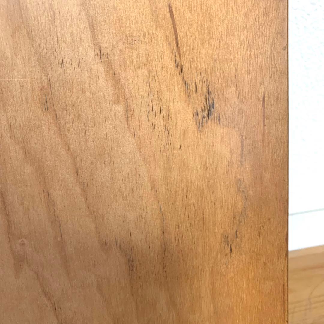 【お値下げ】無印良品 スチールユニットシェルフ5段タモ材棚キャスター付/ミニ帆立